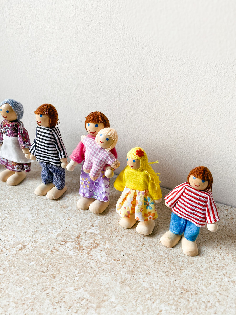 Wooden Doll Family