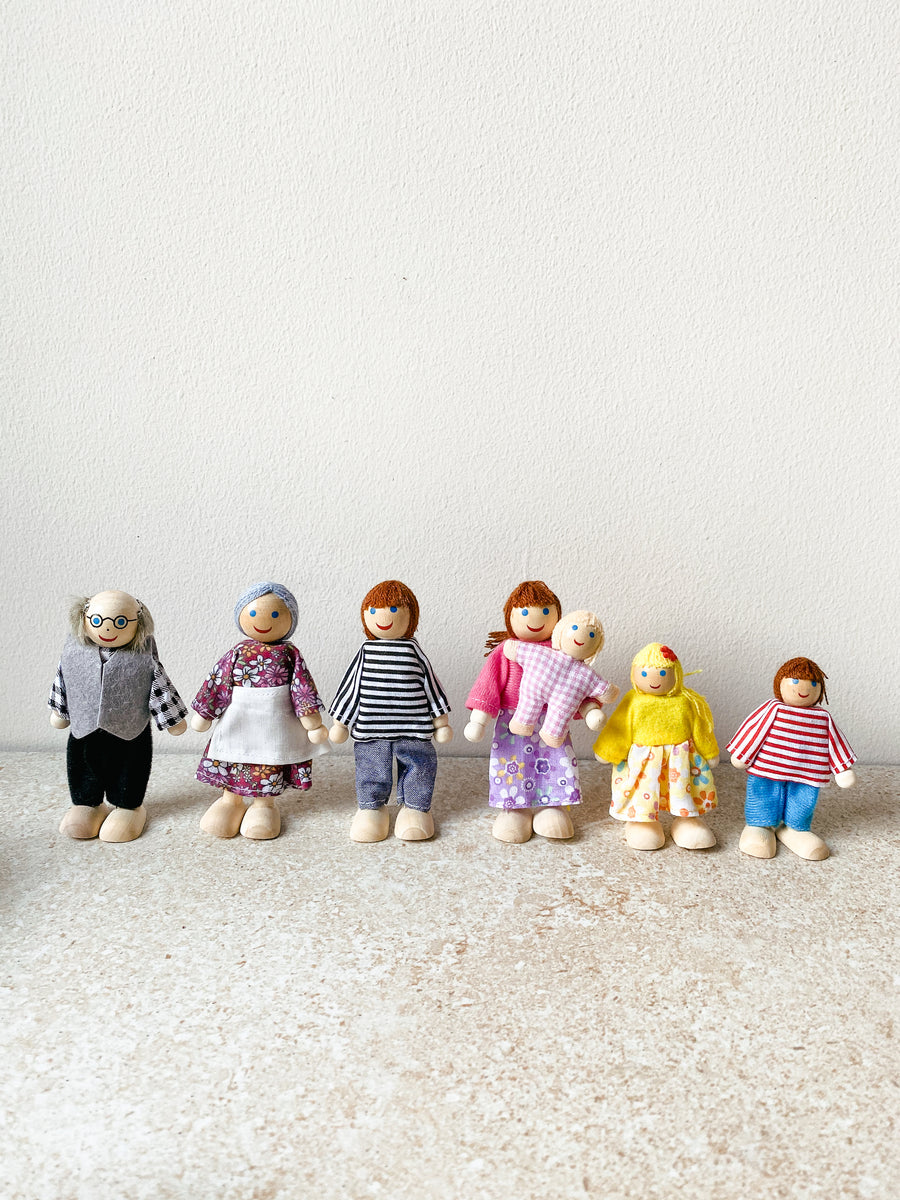 Wooden Doll Family