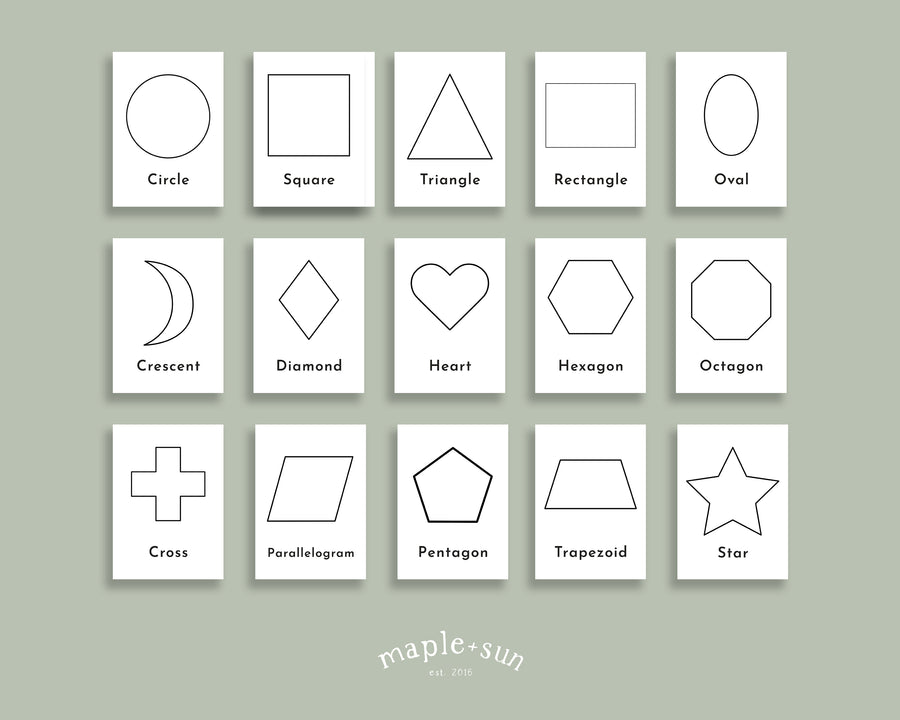 Shapes Flashcards (Printable)